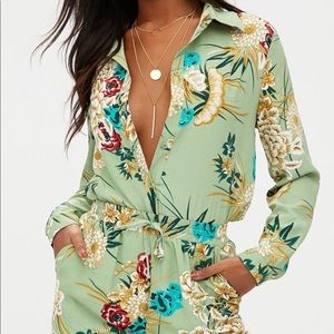 sage green oversized top & bottom